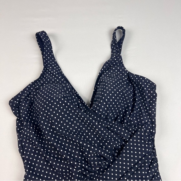 NWOT Miraclesuit Oceanus Polka Dot One Piece Swimsuit - Picture 5 of 10